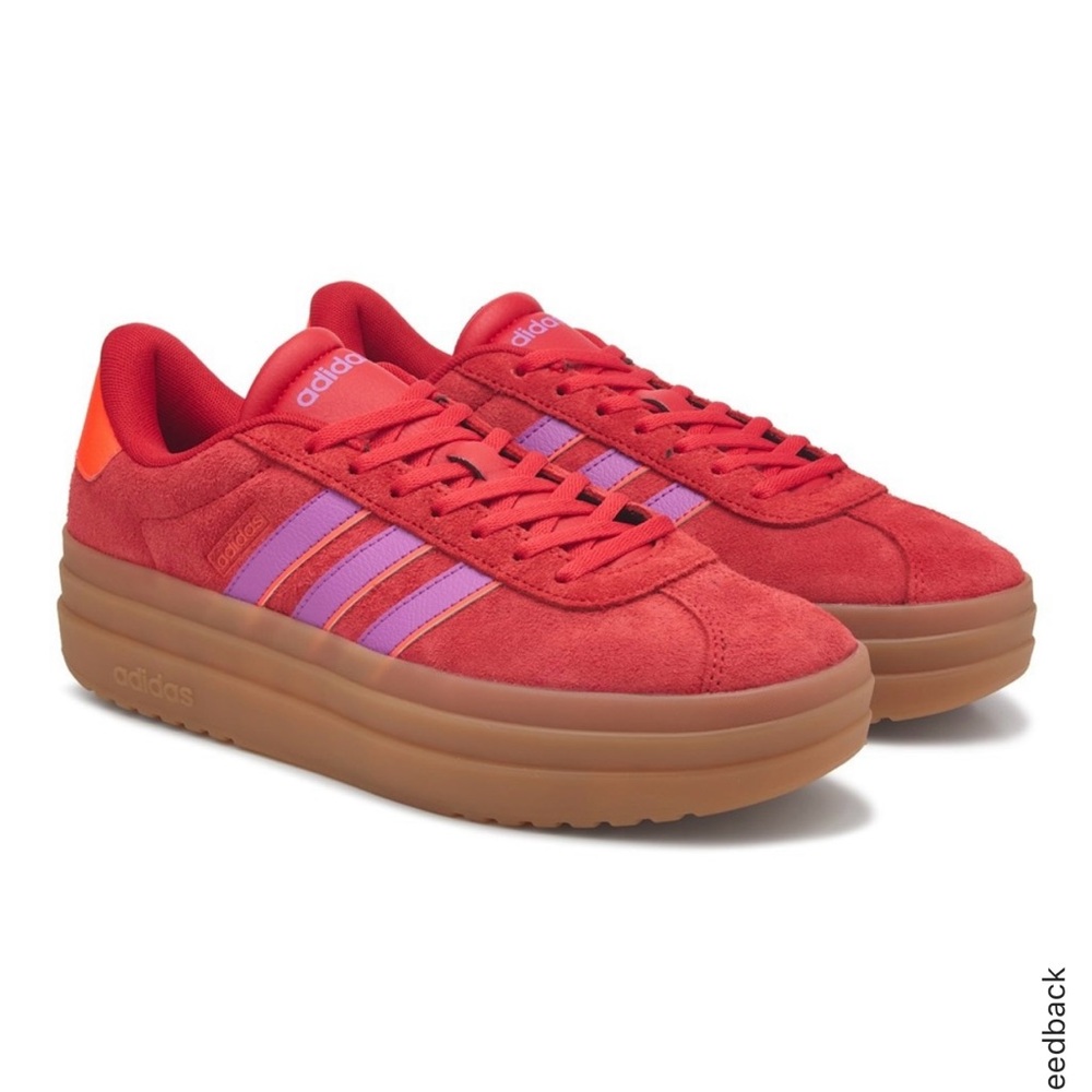 Adidas Vibrant Red Platform Sneakers